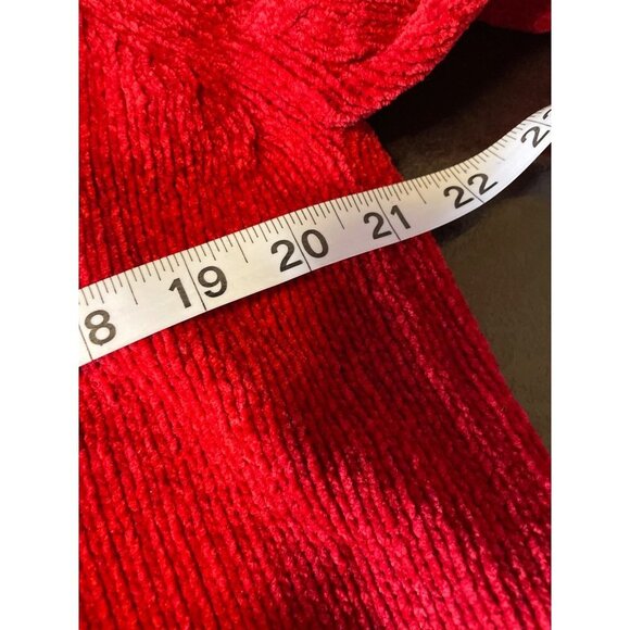 Express Tricot Red V Neck Long Tunic Sweater Sz M - Picture 7 of 9
